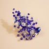 Rumtock Wedding Bridal Blue Rhinestones Hair Clip Cute Hair Piece