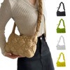 TQUXNGA Pleated Shoulder Bag, Underarm Shoulder Bag, Quilted Handbag Purse,