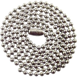 27" Inch Stainless Steel Ball Chain Necklace - 2.4mm - Military Dog Tag Necklace