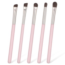 Eyeshadow Brush Set, 5Pcs Eye Makeup Brushes with Blending & Angled Eyebrow Brushes Professional Eye Brush for Liquid, Cream, Powder Concealer Brows Eyes Shadows, Beginner Friendly Makeup Tools