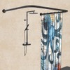 U Shaped Shower Curtain Rod, Adjustable Genuine 304 Stainless Bathroom