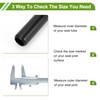 HOPESPANNER Universal 27.2x300mm Black Bicycle Seatpost Durable Bicycle Saddle Post