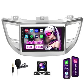 Android 15 Car Radio for Hyundai Tucson IX35 2015-2018, Car Stereo with Wireless Carplay Android Auto,2+64GB,9 '' Touch Screen for Tucson Radio with Bluetooth GPS WiFi SWC Dual USB EQ FM RDS