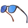 COCA TREE HD Mirrored Polarized Wood Sunglasses for Men and