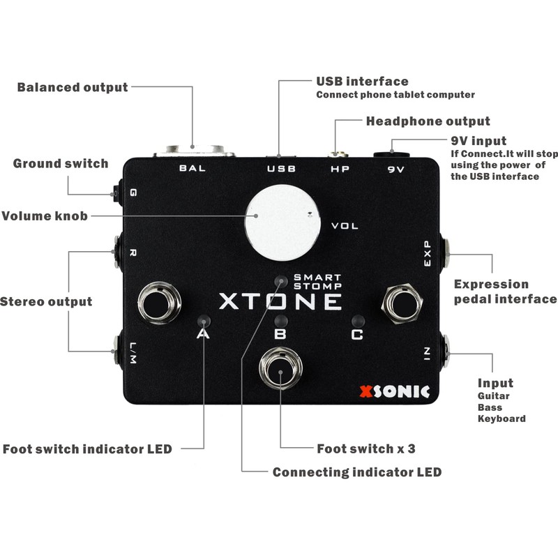 XSONIC XTONE Pedal Type Audio Interface Multi Effector