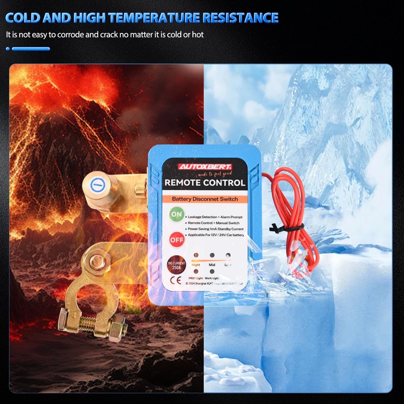 12V 240A Remote Battery Disconnect Relay w/Manual Switch - Automatic