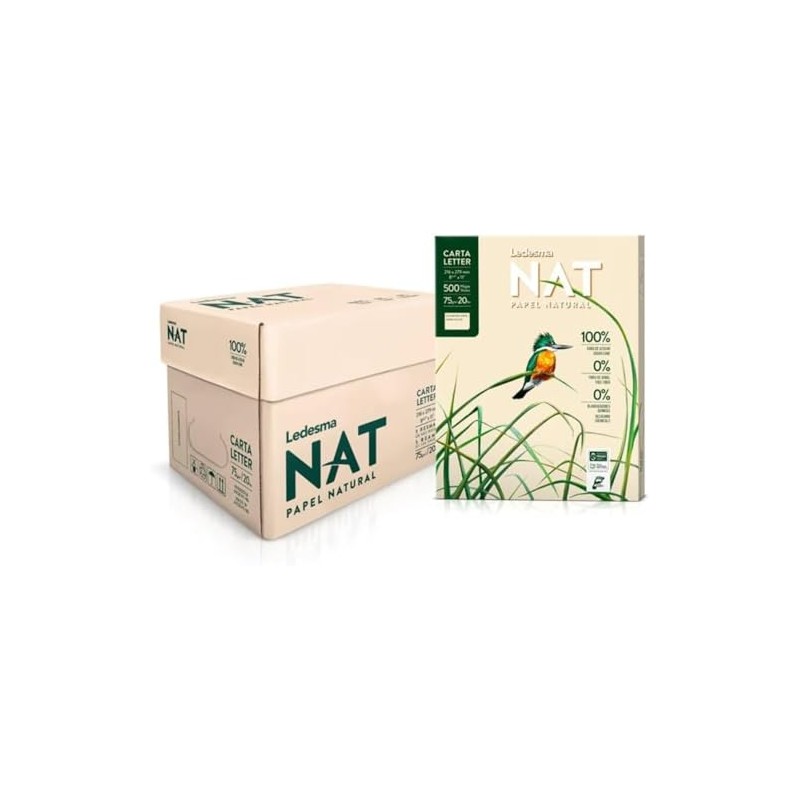Natural A4 Printer Paper - 5 Reams (2500 Sheets) 75gsm
