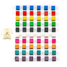 Waldfelsen® Small Wooden Cubes 60 Beech Wood Cubes in Four (Size: 10 mm)