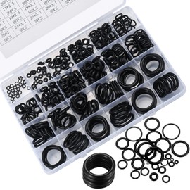 Pack of 360 Rubber O Rings Sealing Rings Assortment Kit, Seals Rubber Rings, Sealing Rings Flat Seal Seal Set Black for Electrical Hydraulics, Plumbing, Sealing Discs, 24 Sizes