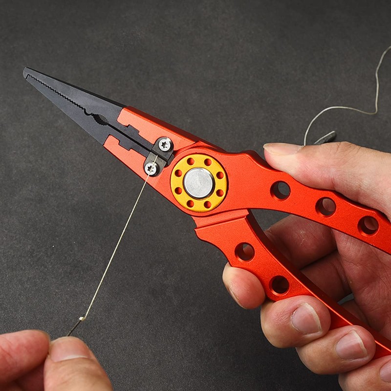 TopHomer 1Pack 7 Colors Optional Fishing Plier with Split Ring
