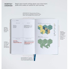 Enlightenment Planner | 12 Month Undated Monthly Weekly Daily Planner | Track and Increase Productivity Happiness Passion Purpose Mood Meditation and Reflection (Hazelnut, Hardcover B5 7.0" X 10.0”)
