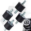 Mikqky 4 pieces vibration damper, rubber buffer M8, rubber bearing