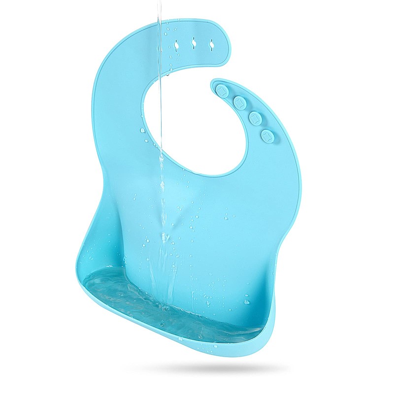 Eascrozn Silicone Bibs for Babies & Toddlers Set of 3,