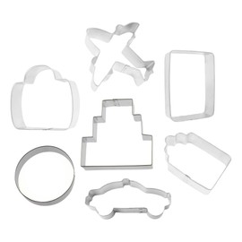 Travel Agent Vacation Cookie Cutter 7 Piece Set from The Cookie Cutter Shop – Tin Plated Steel Cookie Cutters