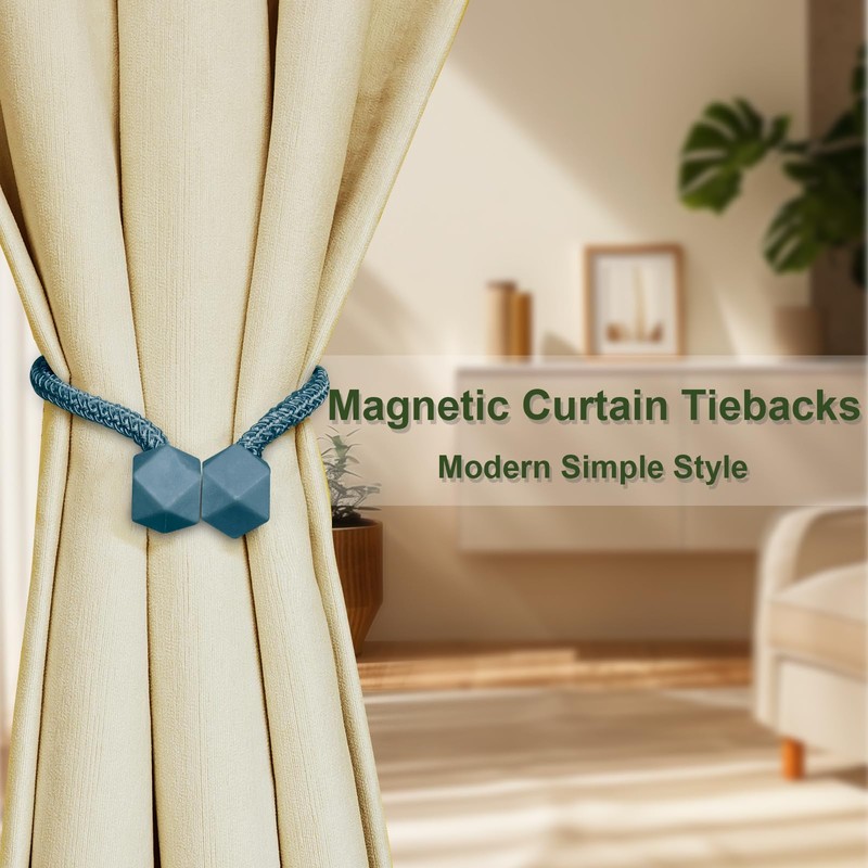 Yazikisa Curtain Holdbacks Magnetic Curtains Tiebacks Tie Back Drapery Holders