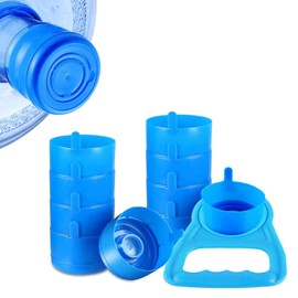 10 Pack of Silicone Water Gallon Cap with Water Bottle Handle, Reusable Water Bottle Caps, 55mm x 36mm, Anti-spill, Anti-splash Replacement Caps, for Easy Hand-held Lift in Outdoor and Kitchen Use