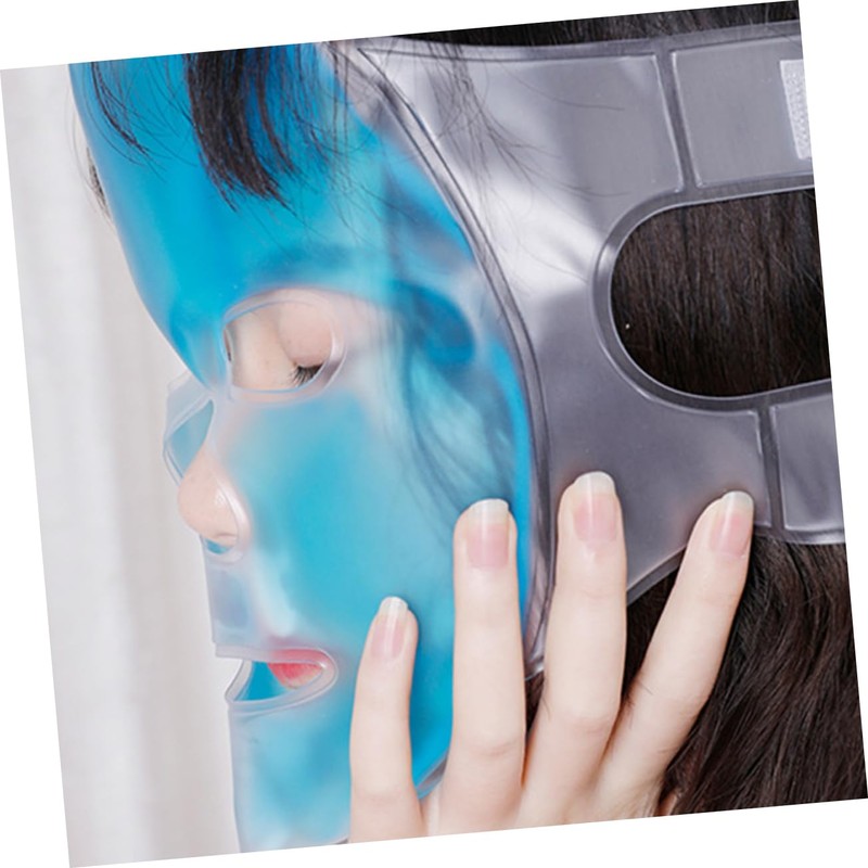 Outanaya 1pc Gel Cold and Hot Compress Mask PVC Face