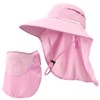 Sun Hats for Men Women Detachable Face Cover Wide Brim