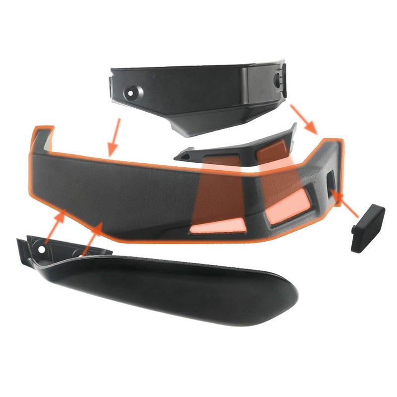 ATV Hand Guard Black Plastic Cover Ryker 600 900 Rally