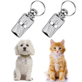 4 Stücke Haustier ID Tags, Adressanhänger für Hunde Katzen, Anhänger Haustier ID Adresse Tag, Wasserdicht, Halsband Anhänger für Katze und Hund, Verlust von Haustieren zu Verhindern