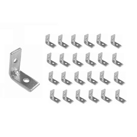 Escuadra Metálica Profesional Soporte de Estante, Repisas Flotantes, Estanterías y Más Herrajes y Mensulas para Prensa Esquineras de Carpintería, Hogar, Baños Esquina L de 1 Pulgadas, 24 piezas