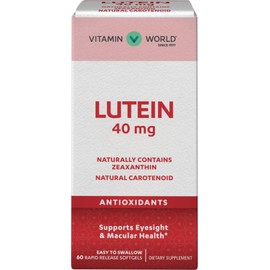 Vitamin World Lutein 40mg 60 Rapid Release Softgels, Eye Health, Vision, Antioxidant