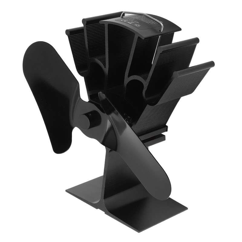 2 Blade Heat Powered Wood Fireplace Fan 1200RPM 25dB Low