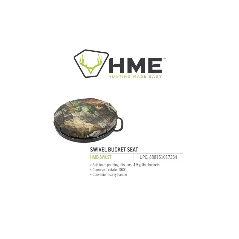 HME 360 Rotating Versatile Quiet Swivel Bucket Seat with Convenient