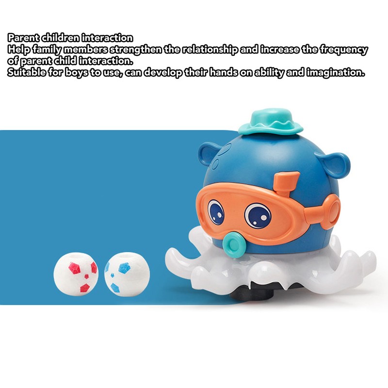 Baby Floating Ball Toy Electric Octopus Bath Toy Music Light