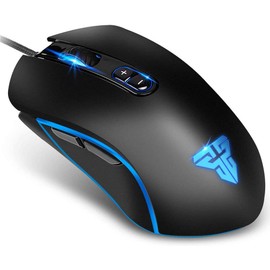 Fantech Basic Wired Gaming Mouse X9, RGB 7 botones macro programables True 4800 DPI Claw Grip Comfort Beginner Gaming Mouse para Windows PC, negro
