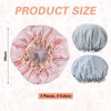 Pack of 3 Kitten Printed Shower Cap, Cute Cartoon Shower