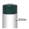 SKIR'CO (4 pieces) fence post caps, round, 51 mm, green,
