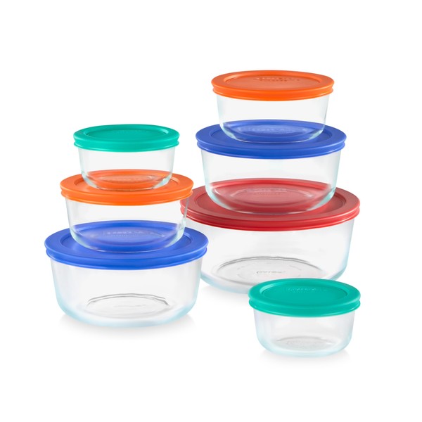 Pyrex Simply Store (7-Pack) Glass Food Storage Containers Set, (1,