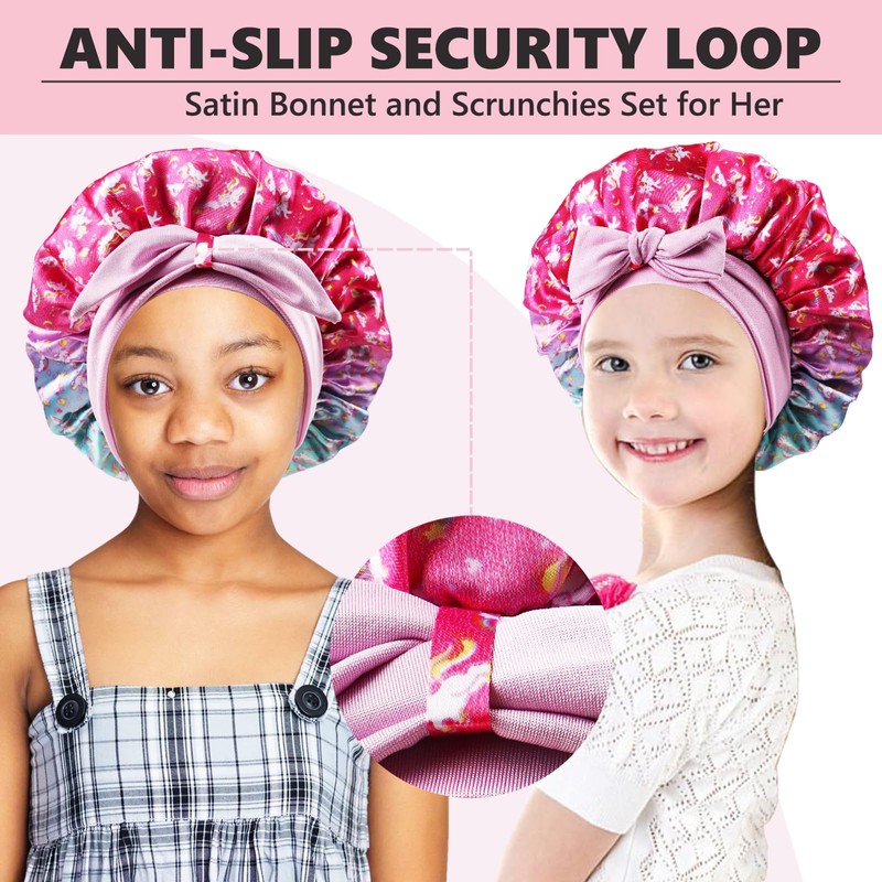 Kids Bonnets for Girls, Silk Bonnet for Kids,Toddler Bonnet for