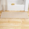 BH Memory Foam Striped Extra Long Bath Mat - Ivory - 24x60
