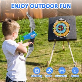 Britik Toys for 3-8 Year Old Boys: Bow and Arrow Set Kids Boys Toys Birthday Gifts Presents for Boys Girls Aged 3 4 5 6 7 8 9 10 11 12 Year Old Outdoor Garden Games Toy Archery Set