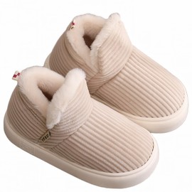 Women Slippers Indoor House Bedroom Winter Home | Fuzzy Plush Warm Non-Slip Cozy Slippers for Men -(Khaki 7/8 US)