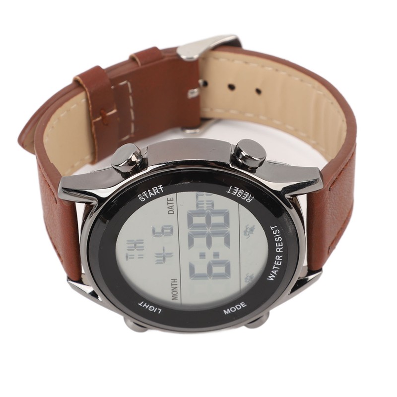 Men Digital Watch Dual Time Stopwatch Calendar Alarm Clock Waterproof
