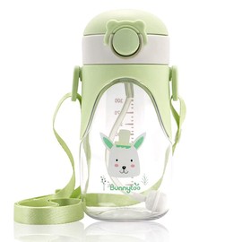 Bunnytoo Trainer Cup Drinking Cup, 400 ml Children's Drinking Bottle, Baby Drinking Cup, Leak-Proof, Durable and Hygienic, Suitable from 12 Months, Suitable for Children and Baby, BPA-Free, Green
