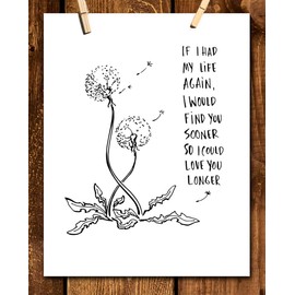 If I had my life again Inspirational Quotes Wall Art Decor, Minimalist Motivational Posters, Gym Motivational Wall Art, Office Zen Room Decor, Yoga Meditation Room, Zen Wall Art for Living Room (11x14)