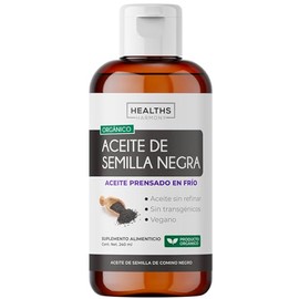 Aceite de Semilla Negra | Nigella Sativa prensado en frío produciendo aceite puro de semilla de comino negro con vitamina E | Suplemento Antioxidante | Vegano, Sin Gluten y Sin Transgénicos | 240 ml