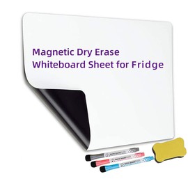 Magnetic Whiteboard for Fridge, 12 x 16.5 inches Magnetic Dry Erase Whiteboard Sheet for Refrigerator, Magnetic Dry Erase Board Sheet with Eraser