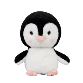 Plush Penguin Cuddly Toy, 23 cm, Black and White with Pink Feet, Soft and Fluffy