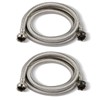 2-Pack HeSun 5 Ft Washing Machine Hose, 3/4" FHT Stainless