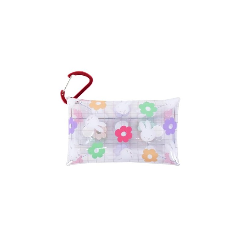 miffy DBM-2399 Clear Pouch, Carabiner, Clear Multi Case, Small