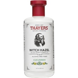 Thayers Witch Hazel Cucumber Face Toner. 12 Fluid Ounce Alcohol-Free Facial Mist with Aloe Vera Formula. Skin Care Essentials