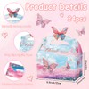 24Pcs Butterfly Party Favor Treat Box, Butterfly Floral Candy Goodie