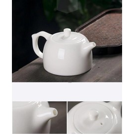 Fujian Dehua high white porcelain teapot, Lantern pot, Kung fu tea set, filter single teapot, handmade ceramic teapot, tea infuser.(250ML)