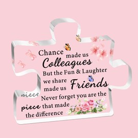 SDOFY Leaving Gifts for Colleagues Women Her Leaving Presents for Colleagues Friend Nurses Teacher Acrylic Plaque Leaving Gifts Retirement Gifts for Women