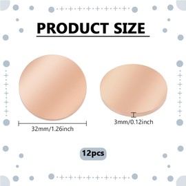 PH PandaHall 12pcs Blank Coins for Engraving Blank Challenge Coins Stainless Steel Custom Coin 32mm Coin Blanks Disc Metal Stamping Blanks for Crafts Engraving Jewelry Making, Rose Gold